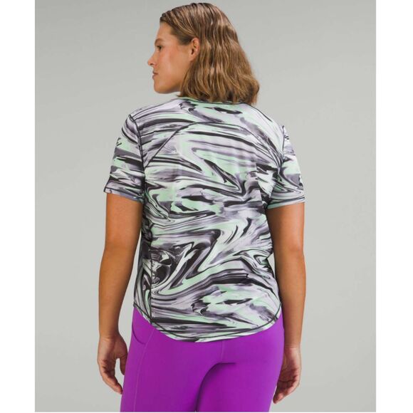 Lululemon High-Neck Running & Training T-Shirt Paint Glide Warp Size 4 NWT - Picture 4 of 5